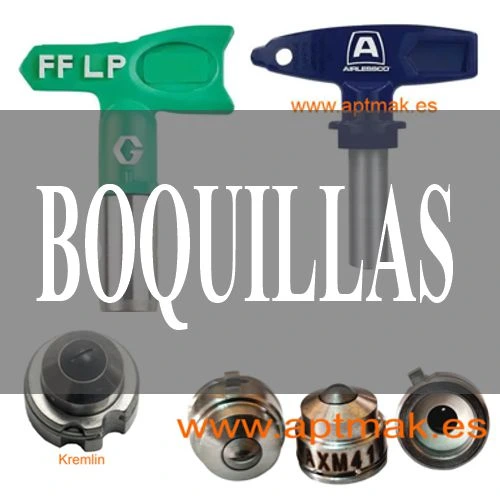 boquillas mixtas, graco, kremlin, sames, wagner, titan