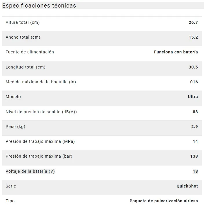 ESPECIFICACIONES ULTRA QUICKSHOT.webp