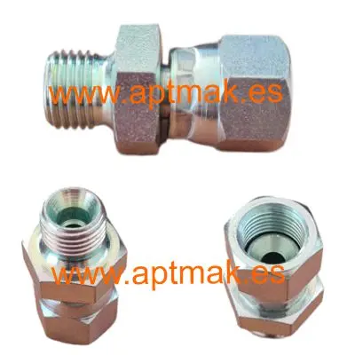 [711.K-G.003] ADAPTADOR HEMBRA KREMLIN ROSCA LOCA 1/2 JIC A MACHO 1/4"