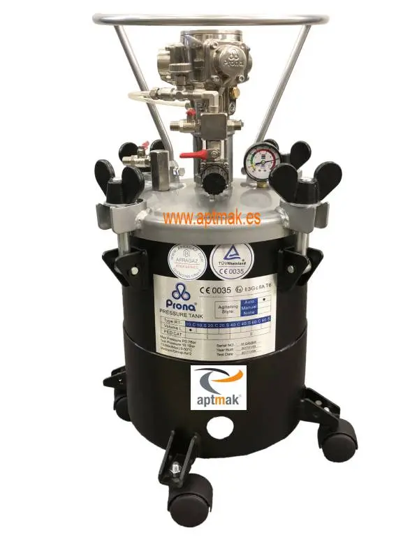 [202.210.002] CALDERIN DE PINTURA 10 LITROS AGITADOR NEUMATICO