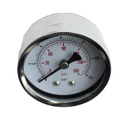 [730.212.484R] MANOMETRO CRISTAL 0-12 BAR POSTERIOR M-1/8 Ø 50