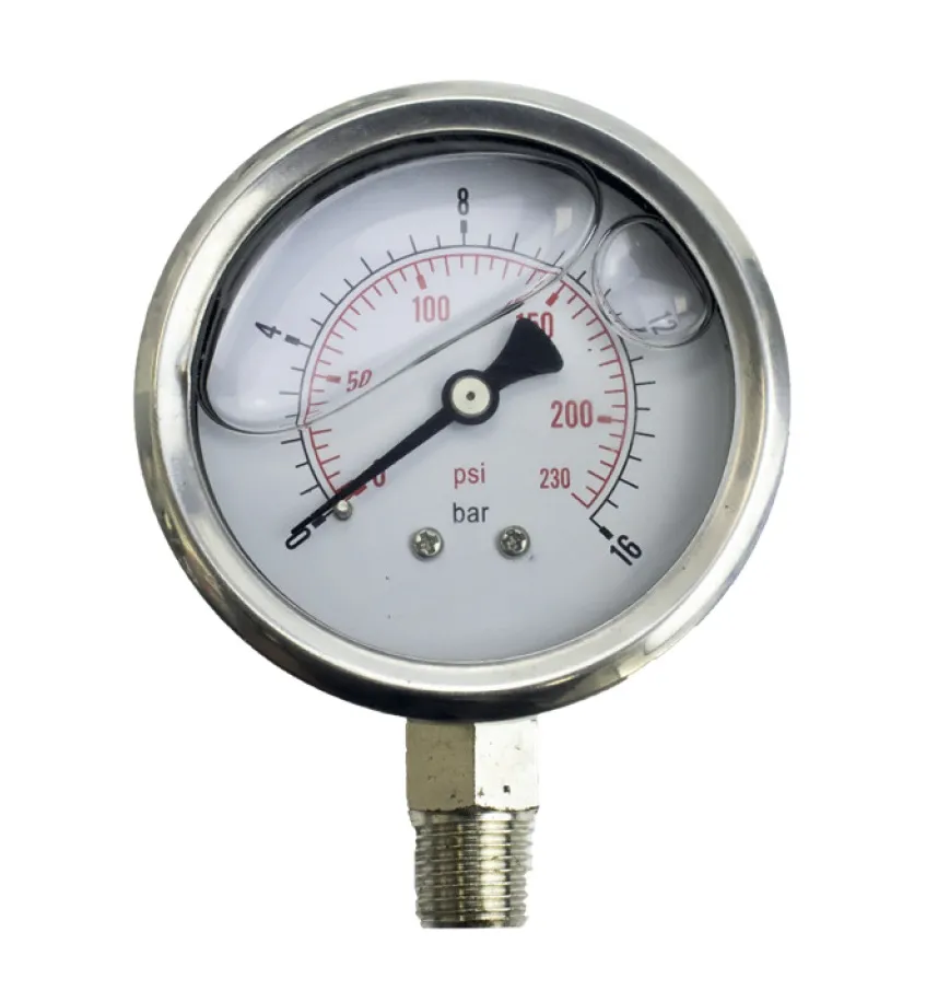 [710.M016D65R14P] MANOMETRO GLICERINA Ø65 RADIAL 1/4" 0-16 BAR