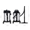 ASPIRADOR SECO-HUMEDO 30 LITROS 1.200 W 3.500 LPM 180 MBAR