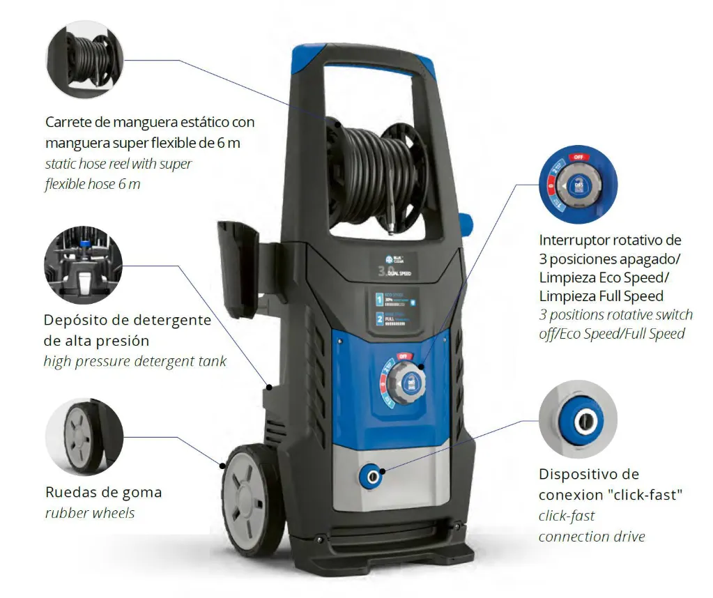 [190.14988] HIDROLIMPIADORA ALTA PRESION 3.0 PE 2,5 KW - 180 BAR - 500 L/MIN