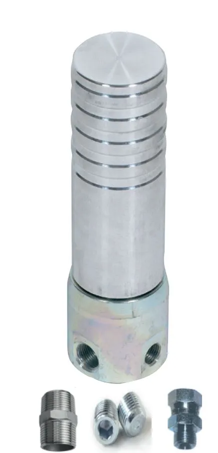 PULMON ANTIPULSACIONES ALUMINIO CON FILTRO Y RACORES.