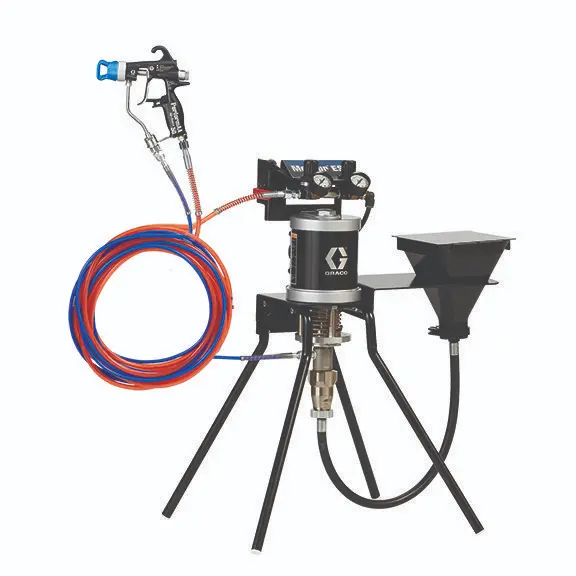 [048.24W.285] EQUIPO PISTON NEUMATICO MINI MERKUR 30:1 COMPLETO CON PISTOLA PERFORMANCE Y BOQUILLA DEPOSITO 2 LITROS
