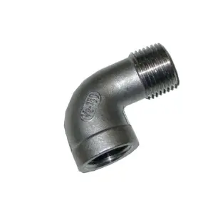 [711.600K0014] RACOR CODO ACERO INOX. M-H (1/4")