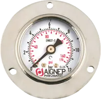 MANOMETRO BRIDA Ø 63 0-12 BAR TRASERO 1/8"