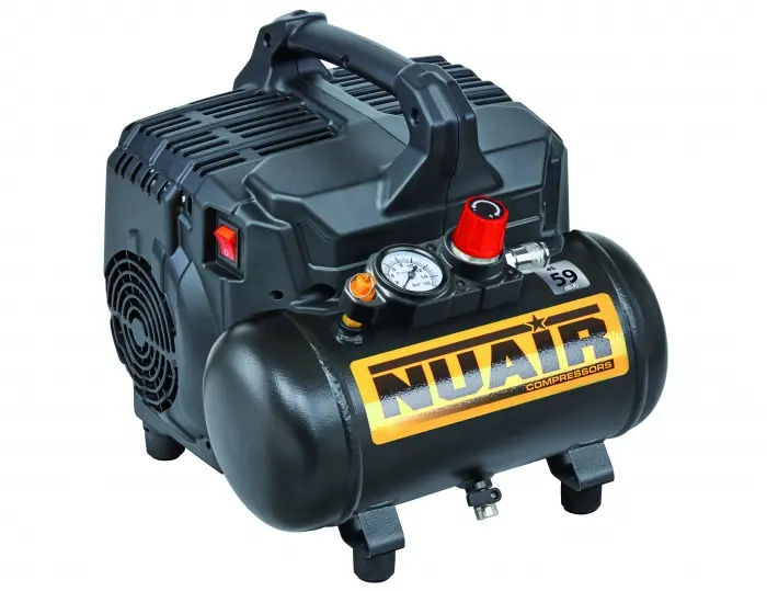 [011.B2BE104NUA] COMPRESOR SILENCIOSO SILTEK + PISTON PORTATIL 1,0 HP CALDERA 6 L SIN ACEITE 