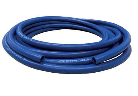 METRO MANGUERA AIRE COMPRESOR POLIURETANO MALLADA AZUL Ø11X16 20 BAR