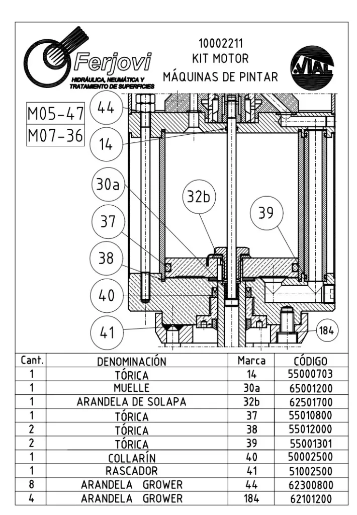 [10002211] KIT JUNTAS MOTOR 05 Y 07 FERJOVI