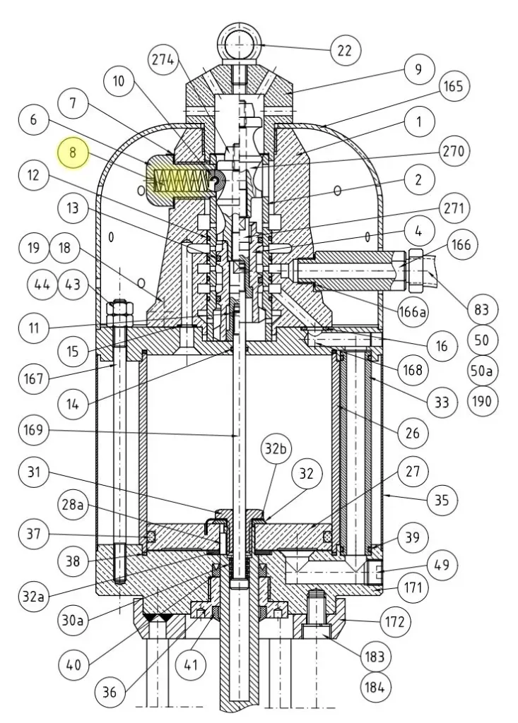 [029.65001300] MUELLE COMPRESION BOLA MOTOR 05 Y 07 FERJOVI Nº 8 BOLSA 2 UNIDADES