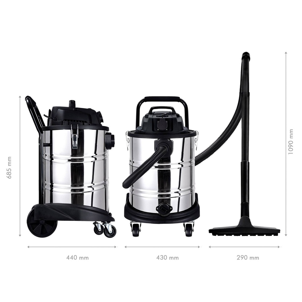 ASPIRADOR SECO-HUMEDO 50 LITROS 1.400 W 3.500 LPM 180 MBAR